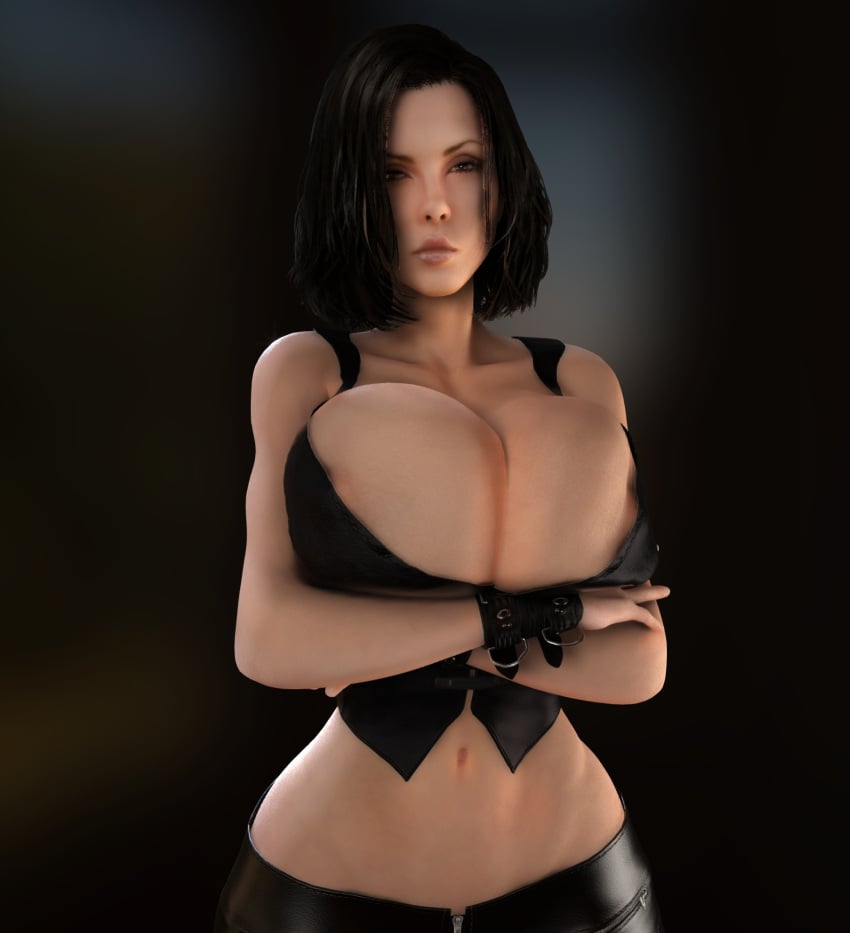 1girls 3d 3d_(artwork) alternate_ass_size alternate_breast_size areola_slip areolae areolae_slip arms_under_breasts ass asymmetrical_hair big_ass black_hair breasts breasts_bigger_than_head breasts_bigger_than_torso cleavage clothed clothed_female crossed_arms gigantic_breasts hair_over_one_eye hips hourglass_figure huge_ass huge_breasts kate_beckinsale large_ass leaning_forward looking_at_viewer nipple_slip nipples selene_(underworld) skin_tight slim_waist thick_thighs thighs tight_clothing top_heavy top_heavy_breasts underworld upper_body vaako wide_hips