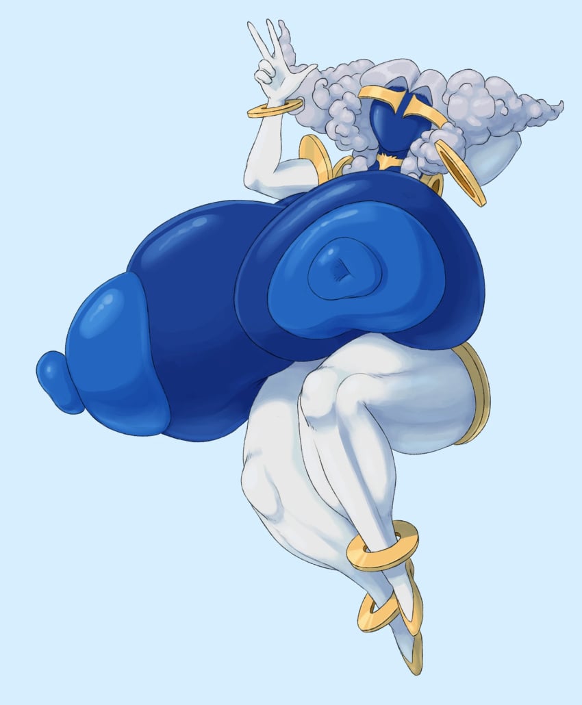 1girls areola areolae big_areola big_areolae big_breasts big_nipples blue_areola blue_areolae blue_body blue_skin breasts faceless faceless_anthro faceless_character faceless_female female female_only floating_hands floating_legs floating_limbs grey_hair huge_areola huge_areolae huge_breasts huge_nipples hyper_breasts nipples no_eyes no_face no_mouth no_nose original_character peace_sign puffy_nipples shiny_body shiny_breasts shiny_skin simple_background solo solo_female vr457 white_hair white_hands white_legs