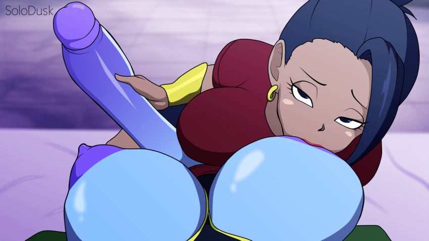 animated big_breasts breast_sucking breastfeeding dragon_ball dragon_ball_super futa_on_futa futa_only futanari handjob kale solodusk57 sucking_nipples vados