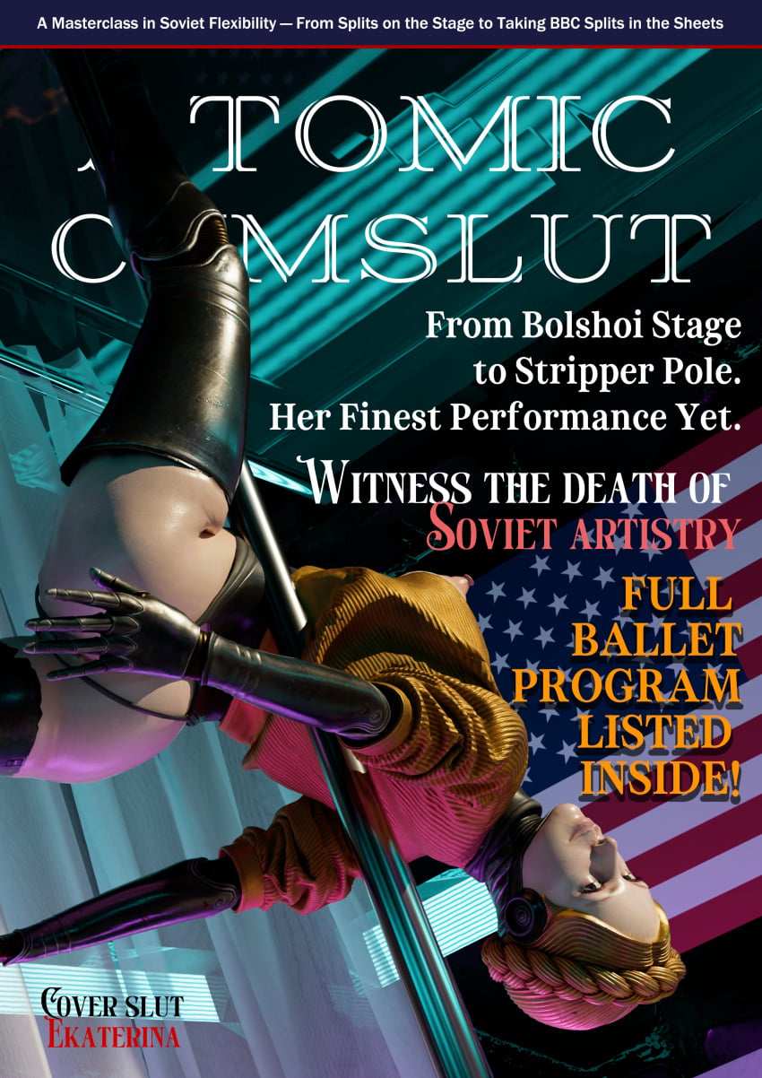 3d american_flag atomic_heart ballet big_penis blender brainwashing cheating cheating_female cheating_wife cock cock_hungry cock_worship comradecumslut dark-skinned_male dark_penis dark_skin ekaterina_nechayeva female interracial interracial_sex left_(atomic_heart) magazine magazine_cover male missionary missionary_position netorare oc penis pig_nose pole_dancing robot robot_girl robot_humanoid sex shadow soviet soviet_union the_twins_(atomic_heart)