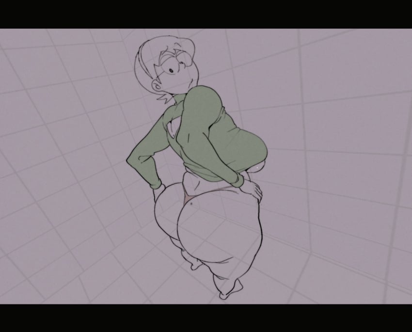 1girls animated belly belly_button big_ass big_breasts bigger_female bottom_heavy breasts bubble_ass bubble_butt chubby_belly clothing curvy curvy_body curvy_figure curvy_thighs doraemon female female_only gigantic_ass gigantic_breasts glasses green_shirt headband huge_ass huge_breasts manilla mature_female mature_woman milf mole_on_ass no_bra older_female panties partially_clothed partially_clothed_female partially_colored pink_panties shiny_breasts shiny_skin short_hair simple_background solo standing standing_position surprised_expression tagme tamako_nobi thick_ass thick_hips thick_legs thick_thighs transparent_body turtleneck underwear underwear_only voluptuous voluptuous_body voluptuous_female woman