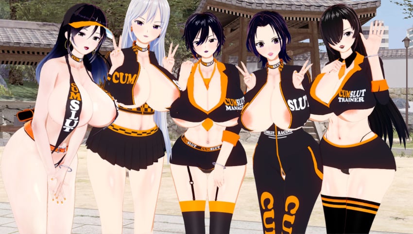 5girls akinama_family_(noir-black-shooter) big_breasts black_hair cumslut_(franchise) dark_blue_hair gilf huge_breasts itsu_akinama_(noir-black-shooter) kazane_akinama_(noir-black-shooter) koikatsu long_hair milf mother_and_daughter naoki_akinama_(noir-black-shooter) naoko_akinama_(noir-black-shooter) noir-black-shooter oc original original_character purple_eyes shiho_akinama_(noir-black-shooter) short_hair silver_eyes silver_hair sisters twins white_hair