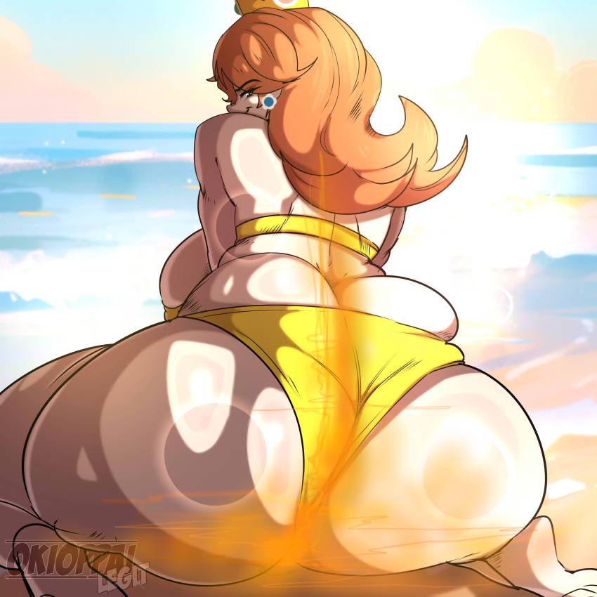 1girls ass ass_cleavage big_ass big_butt bubble_ass bubble_butt butt_crack fart fart_cloud fart_fetish farting female gassy_ass huge_ass huge_butt large_ass large_butt mario_(series) nintendo okifetish princess_daisy seductive seductive_look seductive_smile smelly_ass thick_ass wide_hips