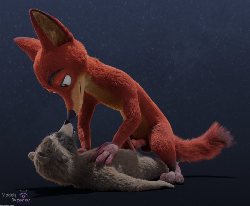 3d absurd_res animal_genitalia animal_penis anthro balls belly black_nose blender_(software) brown_body brown_fur canid canine canine_genitalia canine_penis countershading crossover crossover_ship disney duo english_text erection facial_markings facing_each_other fluffy fluffy_tail fox fur furry genitals gloves_(marking) guardians_of_the_galaxy half-closed_eyes head_markings hi_res knot lying male male/male mammal markings marvel mask_(marking) narrowed_eyes nick_wilde on_back orange_body orange_fur pawpads penis procyonid raccoon red_fox rocket_raccoon rockyrcoon sex simple_background size_difference slightly_open_mouth smile tail text true_fox whiskers white_muzzle zootopia