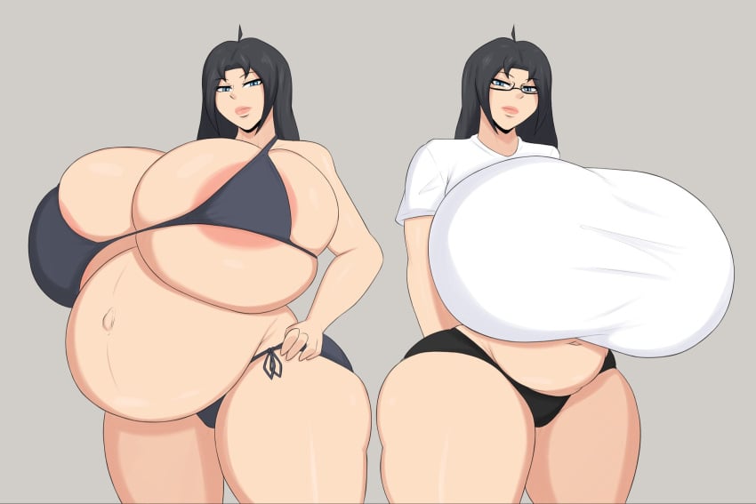 artistdex belly big_belly big_breasts breasts commission giant_breasts gigantic_breasts glasses huge_belly huge_breasts large_belly large_breasts massive_belly massive_breasts oc original_character pregnant pregnant_belly pregnant_female tagme thick_thighs thighs