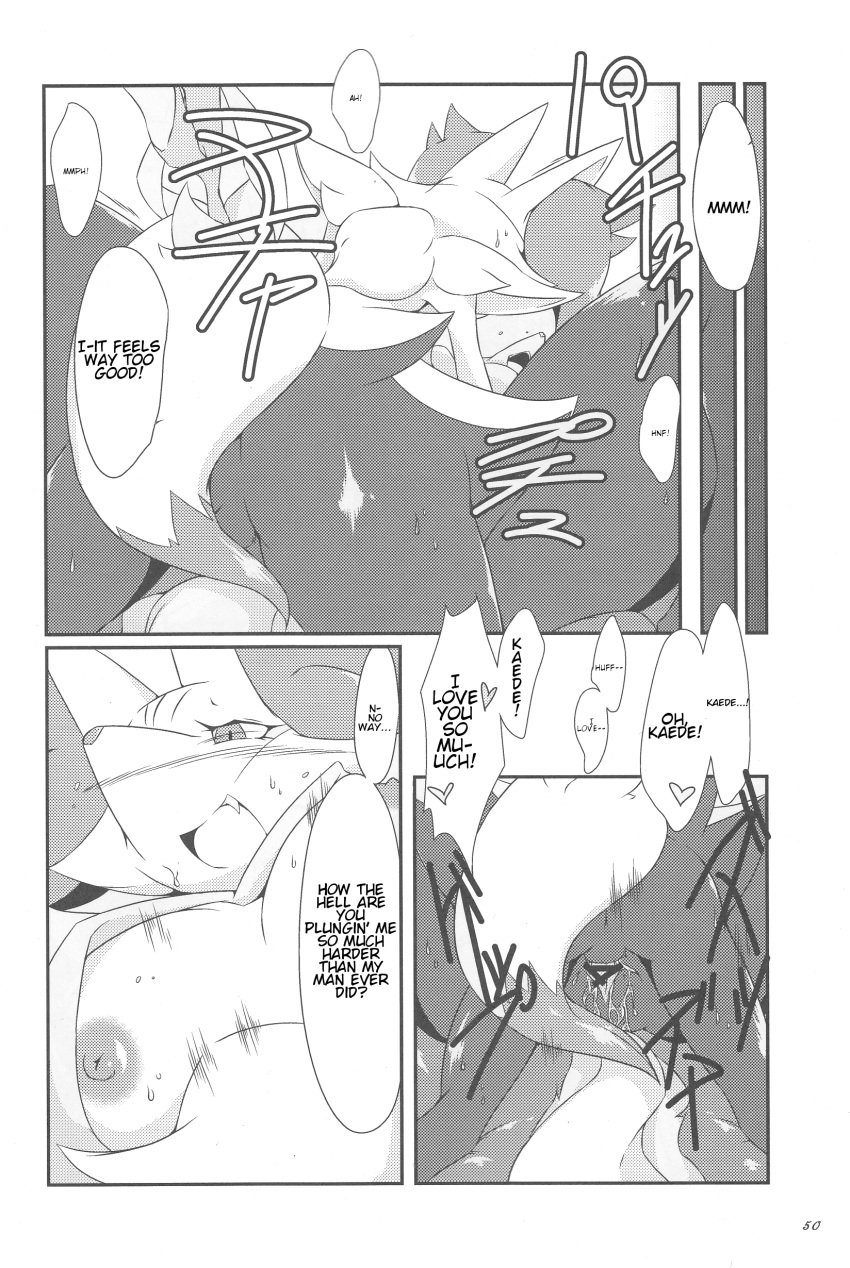 2014 anthro biidama braixen breasts canine censored comic delphox english_text female fox fur male mammal nintendo nipples pokémon_(species) pokemon pokemon_(species) pussy sex straight tagme text video_games