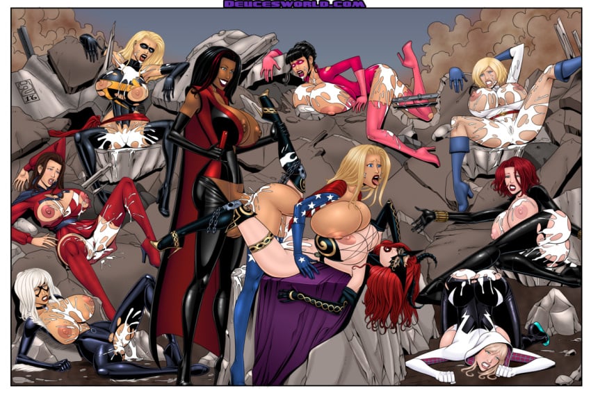 1futa 6+girls 9girls after_sex ahe_gao areolae ass avengers balls black_cat_(marvel) black_widow_(marvel) bodysuit breast_press breasts broadsword_comics carol_danvers crossover cum cum_drip cum_everywhere cum_inside cumshot curvy dark-skinned_futanari dark_skin dc defeated deuce deuceworld erect_nipples erection felicia_hardy female female_penetrated female_with_female femsub fucked_silly futa_on_female futadom futanari futanari_penetrating gwen_stacy high_heel_boots hips huge_balls huge_breasts huge_penis human human_only interracial intersex large_ass laura_liberty light-skinned_female light_skin marvel miss_america ms._marvel ms._marvel_(carol_danvers) ms._wholesome multiple_girls natasha_romanoff nipples no_bra no_panties penis penis_out pink_patriot pink_puritan power_girl red_hair spider-gwen spider-man_(series) tarot:_witch_of_the_black_rose tarot_(character) thigh_boots torn_bodysuit torn_clothes