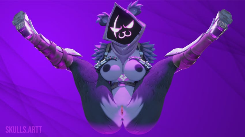 anus big_breasts breast_grab breasts completely_nude completely_nude_female female_only fortnite fortnite:_battle_royale furry glowing_eyes glowing_mouth glowing_scar light-skinned_female light_skin looking_at_viewer nude nude_female open_legs open_pussy pov pussy pussy_open raven_team_leader scar_across_eye self_upload skibidi skulls.art solo solo_female spread_legs vagina