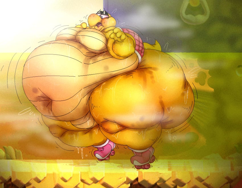 1boy anthro ass belly breasts fart fart_fetish farting fat furaffinity grey_eyes hips huge_belly hyper_ass koopa koopa_troopa large_ass large_belly large_breasts large_moobs male male_focus male_only mario_(series) moobs morbidly_obese morbidly_obese_male nintendo nude nude_male obese obese_male overweight overweight_male paytonpaytonpay roller_skates scalie shell slob stomach super_mario_bros._wonder sweat sweating sweaty sweaty_body sweaty_butt thick_thighs thighs weight_gain wide_hips