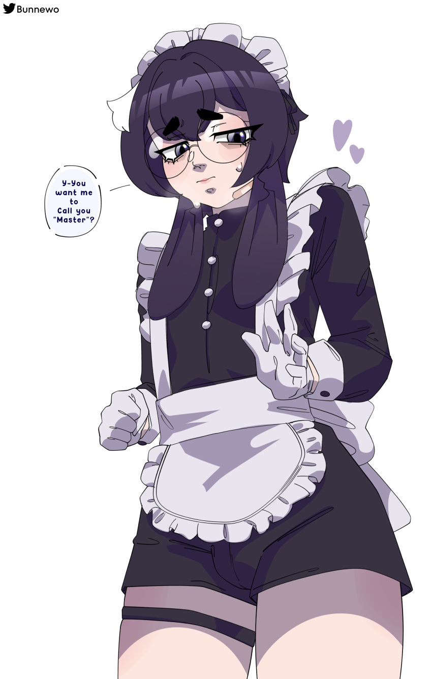 bunnewo bunnewo_nique maid maid_outfit nervous