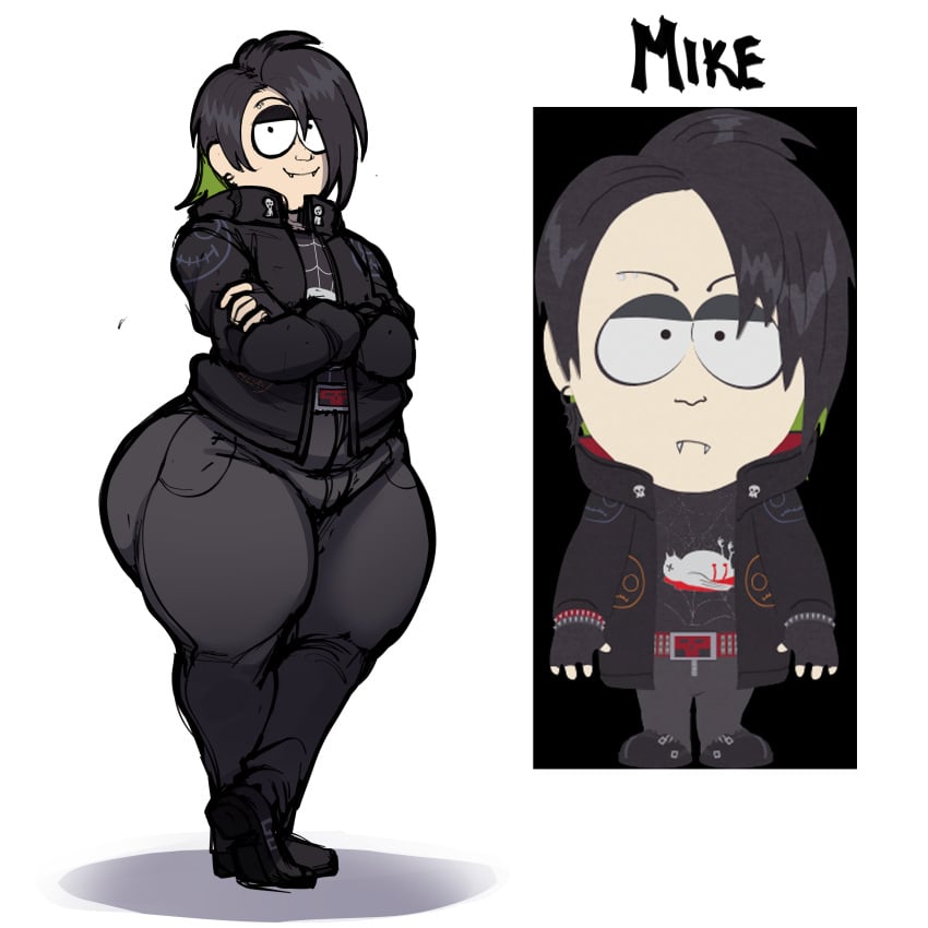 blackwhiplash bwl femboy huge_thighs male male_only mike_makowski solo_focus solo_male south_park tagme