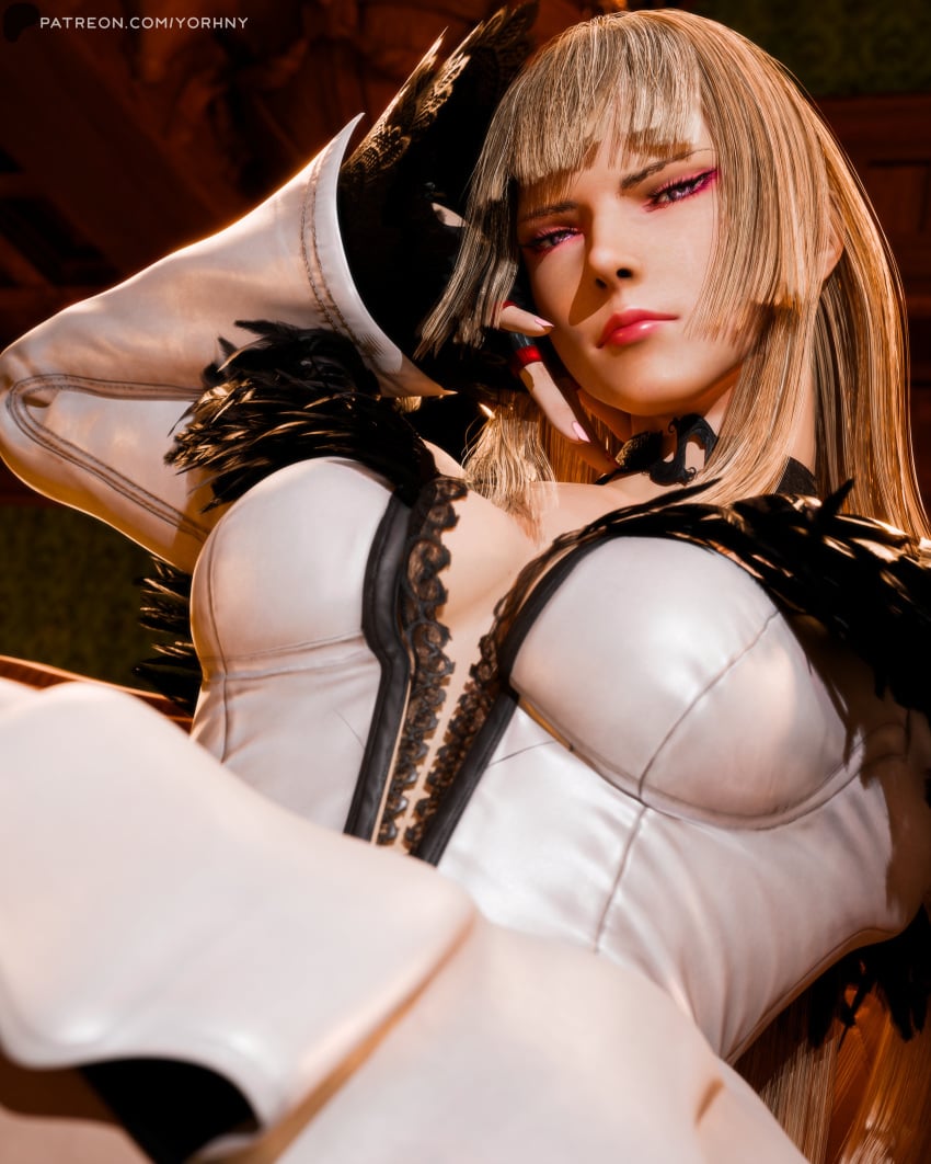 1girls 3d busty emilie_de_rochefort female female_focus female_only hourglass_figure pinup pinup_pose solo tagme tekken tekken_8 wide_hips yorhny