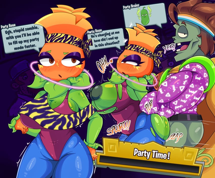 Party Rose (Plants Vs Zombies) Rule 34 Image