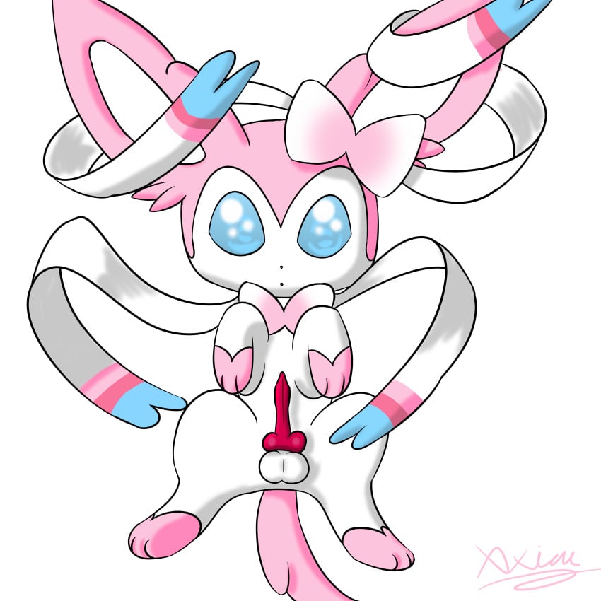 axial balls eeveelution erection male male_only male_sylveon nintendo penis pokemon sylveon uncensored video_games