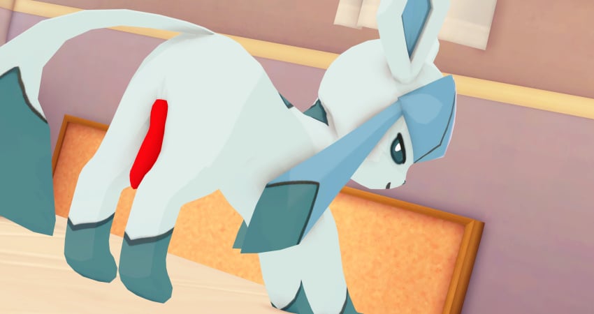 feral feral_only gen_4_pokemon glaceon head_down_ass_up hornierronald_(artist) koikatsu koikatsu_(medium) no_humans pokemon pokemon_(species) pokemon_dppt pokephilia self_upload