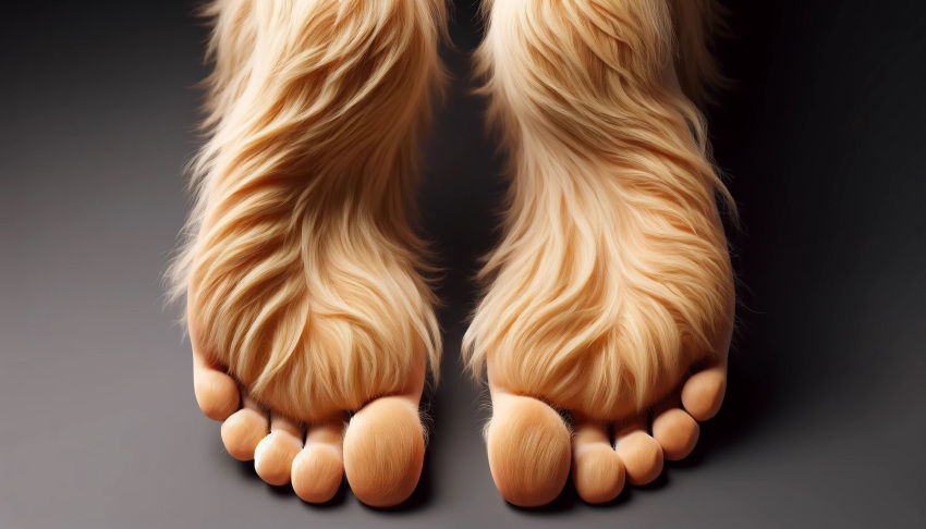 1female ai_generated close-up foot_fetish foot_focus furry_feet soles toes