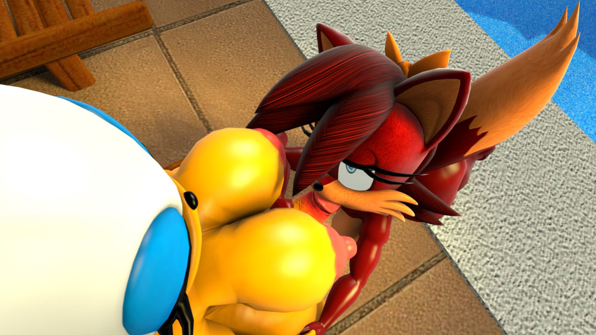 3d 3d_model bad_3d bat big_breasts big_penis breasts canine dickgirl erect_nipples fellatio female fiona_fox fox futa_on_female futanari hi_res intersex intersex/female lowkeydiag mammal mobian mobian_(species) mobian_bat nipples nude oral penis rouge_the_bat sega sex sonic_(series) sonic_adventure_2 sonic_the_hedgehog_(series)