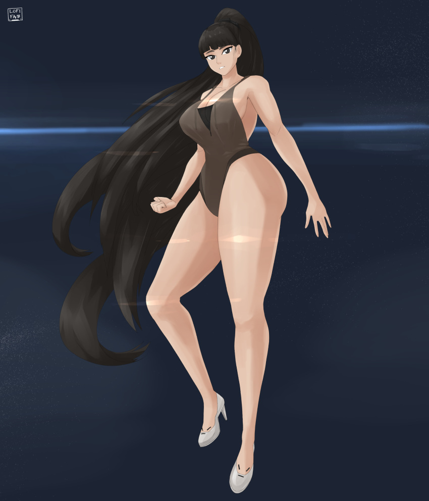 1girls asian_female ass black_hair breasts bunnysuit child_bearing_hips cleavage curvy eve_(stellar_blade) female high_heels highleg_leotard hood_down hourglass_figure large_breasts leotard lofifab meaty_thighs perfect_body sideboob solo solo_female stellar_blade thick_thighs thighs very_long_hair wide_hips wide_thighs