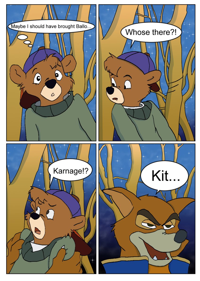 anthro comic disney don_karnage furry gay kit_cloudkicker male male_only open_mouth speech_bubble talespin yaoi