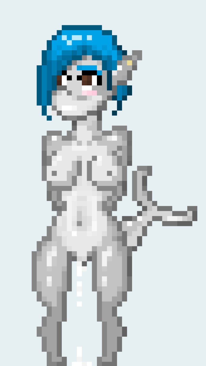 alesia female fish furry marine nudity pixel pixel_art shark shiny tail wet