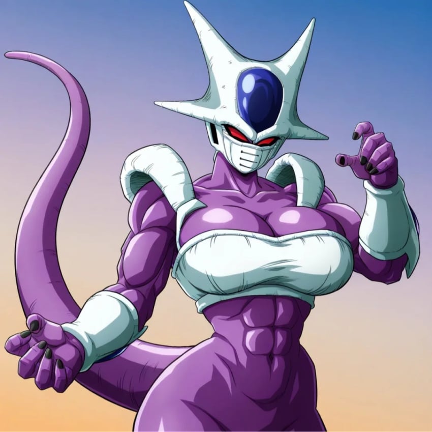 1girls ai_generated alien_girl big_breasts cooler_(dragon_ball) dragon_ball female muscular muscular_female rule_63