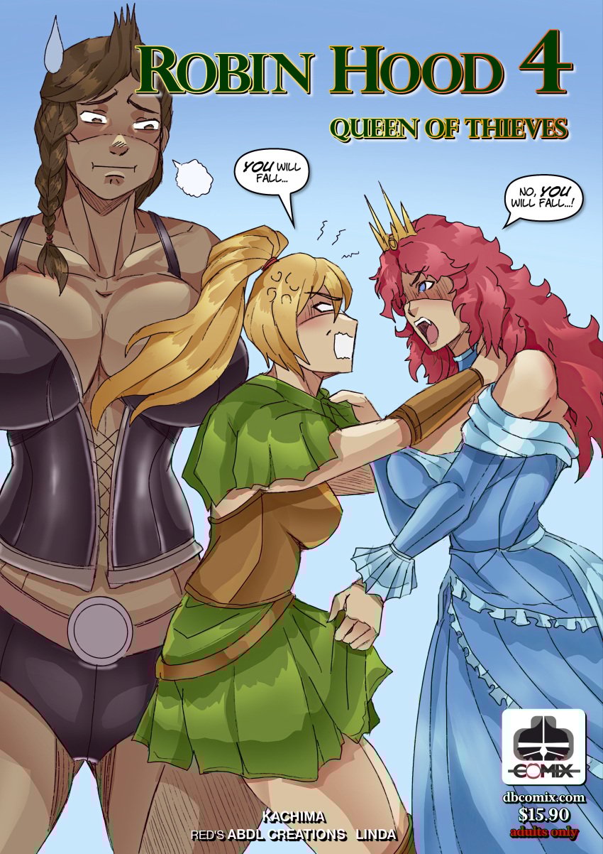 armbinder armor big blonde_hair bondage bondage breasts caption captured comics cosplay crime depowered dominatrix fighter helpless high_boots hood humiliation leather lezdom love parody princess punished queen restrained robin slave spanked uniform yuri