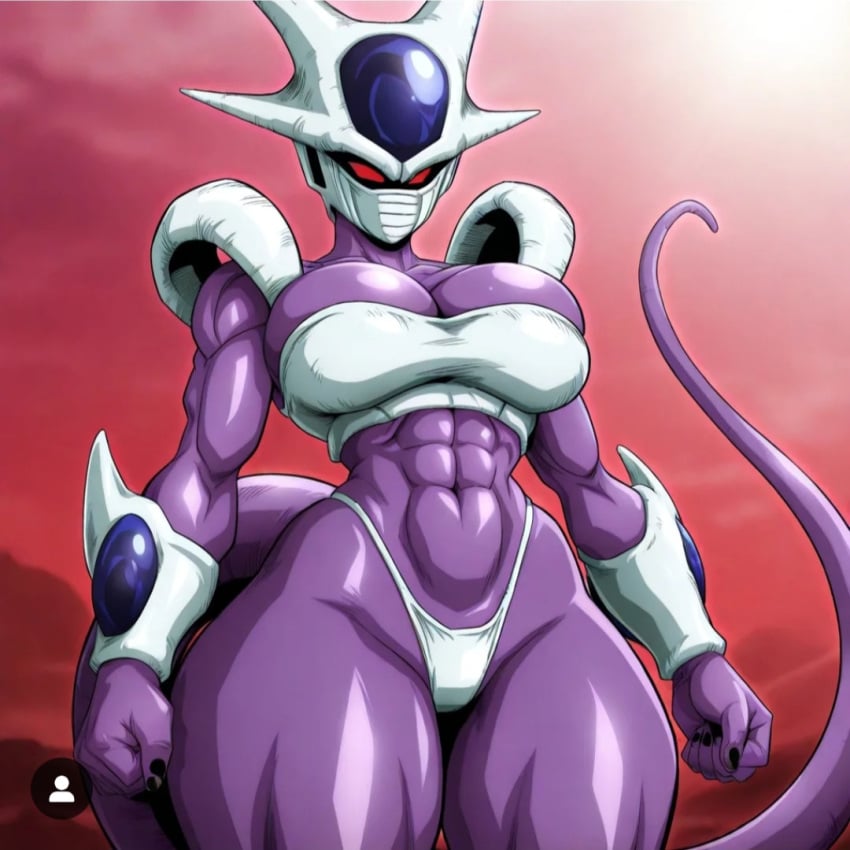 1girls ai_generated alien alien_girl big_breasts cooler_(dragon_ball) dragon_ball female muscular muscular_female rule_63