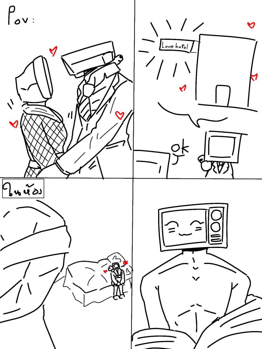 2boys censored censored_penis gay gay_sex genderswap_(mtf) simp_cameraman_(skibidi_toilet) skibidi_toilet tv_woman_(skibidi_toilet)