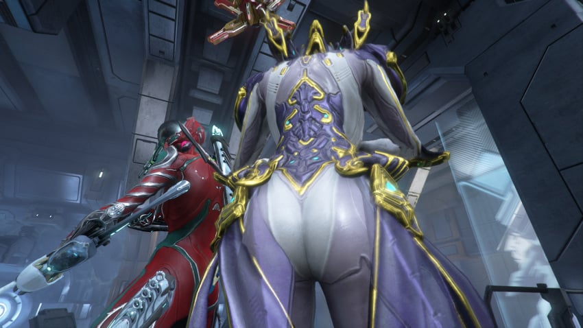 2girls ass ass_focus female mag_(warframe) mirage_(warframe) mirage_prime_(warframe) warframe