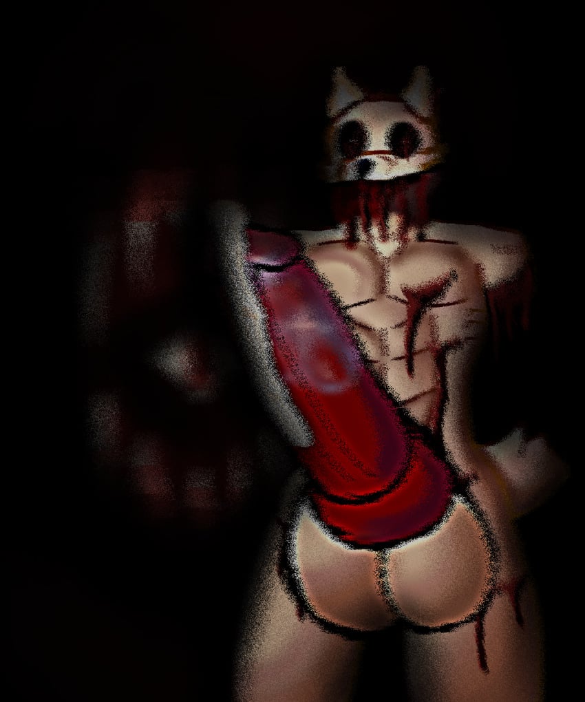 blood_on_face canine canine_penis dismemberment gore huge_cock knot user7229 werewolf