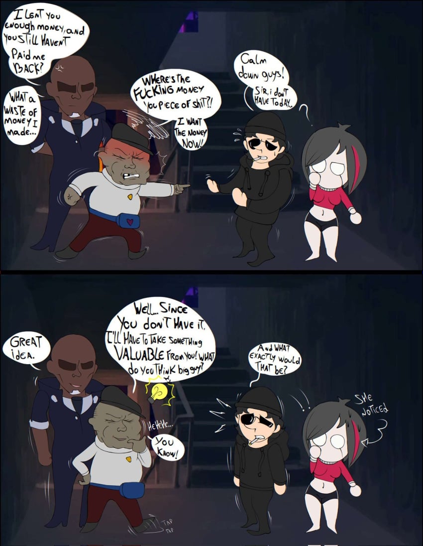1girls 3boys female jun_(mdrg) my_dystopian_robot_girlfriend tagme
