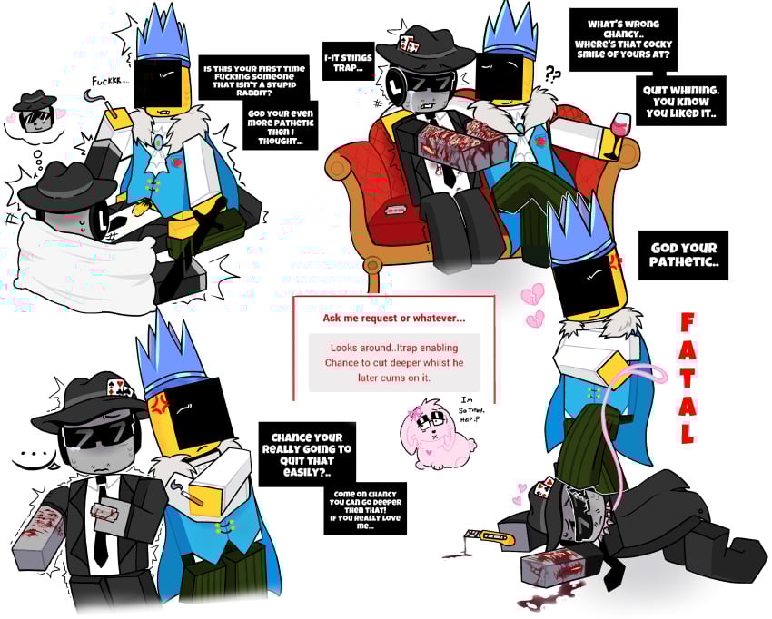 blood chance_(forsaken) depressed fatal(artist) forced forsaken forsaken_(roblox) gore guro itrapped_(forsaken) pathetic_male peer_pressure roblox scar scars_on_arm self_inflicted selfharm selfharm_scars
