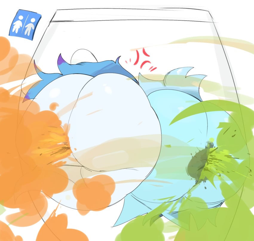 2girls bathroom big_ass fart farting farting_at_viewer female ghost ghost_girl mario_+_rabbids mario_+_rabbids:_sparks_of_hope midnite_(mario_+_rabbids) novacartridge_(artist) rabbid spooky's_house_of_jump_scares spooky's_jump_scare_mansion spooky_(shojs) stuck_in_doorway