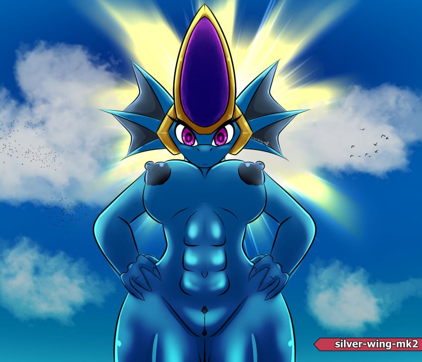 anthro aquatic_dragon dragon female freedom_planet freedom_planet_2 looking_at_viewer merga nude nude_female silver-wing-mk2 video_games water_dragon