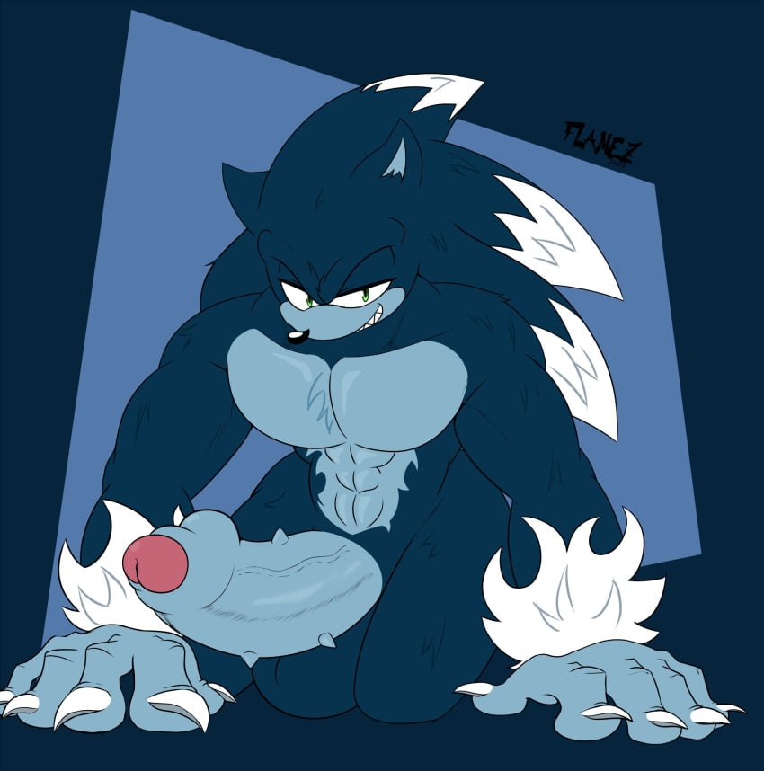 anthro balls big_balls big_penis boner erection flamez furry male male_only nude penis sega solo solo_male sonic_(series) sonic_the_hedgehog sonic_the_hedgehog_(series) sonic_the_werehog sonic_unleashed werehog