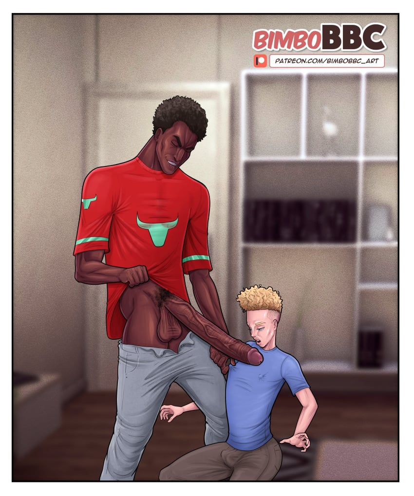 2boys big_penis bimbobbc dark-skinned_male dark_skin gay interracial male penis yaoi