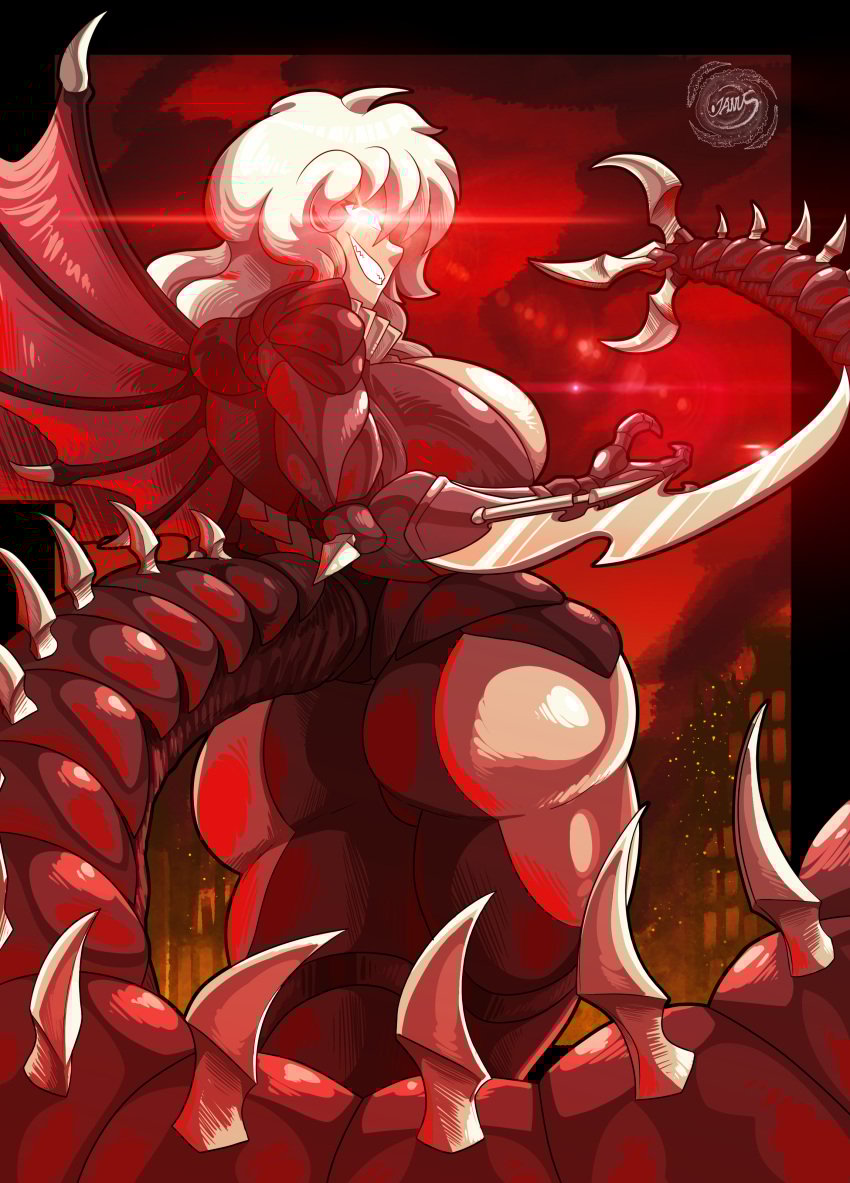 2024 ass big_breasts breasts gigan godzilla_(series) janus_jammy kaiju_girl monster_girl tagme thick thick_ass white_hair