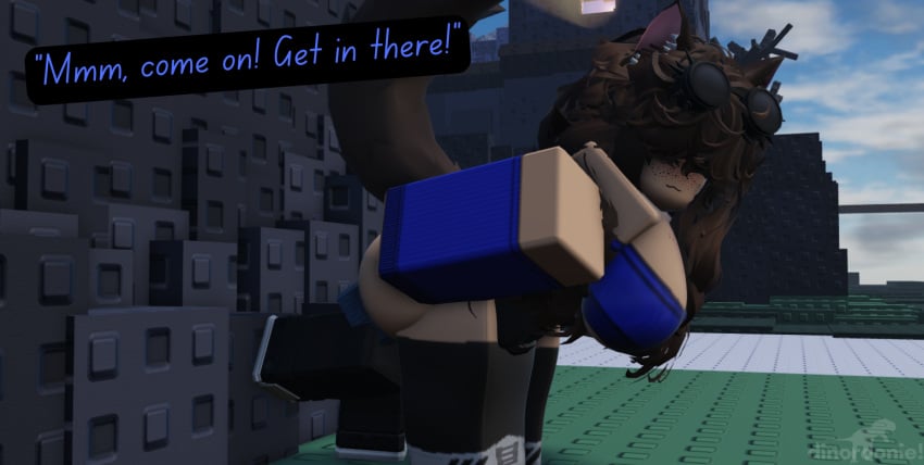 3d ambiguous_prey anal_vore big_breasts dinoroonie dog_girl roblox robloxian soft_vore struggling struggling_prey unwilling unwilling_prey vore