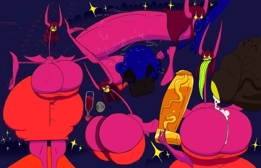 1girls 2025 2d 2d_(artwork) 2d_artwork 3boys ass ass_bigger_than_head bat_wings big_ass big_breasts breasts breasts_bigger_than_head camera crowd crowd_watching demon demon_girl dildo female gold_(metal) hips_wider_than_shoulders horns hourglass_figure hyper hyper_breasts hyper_hourglass hyper_penis jyxi_(lazypummalbutt) lazypummalbutt long_neck long_tongue massive_ass offscreen_male oral original original_character red_dress sex swallowing tagme thin_neck thin_waist toony wide_hips wine