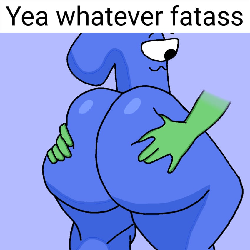 1boy 1girls ass battle_for_bfdi battle_for_dream_island bfb bfdi big_ass big_butt blue_body blue_skin butt estalenzuela_(artist) fading_border female friends gigantic_ass grabbing_another's_ass grabbing_ass green_body green_skin jacknjellify male object_show object_show_community object_shows one_(bfdi) osc the_power_of_two thick_thighs tpot traced two_(tpot) x_finds_out_his_value xfohv yea_whatever_fatass_(meme)