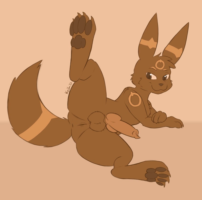 animal_genitalia animal_penis anus balls canine_genitalia canine_penis cuntboy eeveelution fan_character feral feral_only fluffy fluffy_tail full-package_cuntboy generation_2_pokemon genitals half-closed_eyes herm hermaphrodite hi_res intersex kerilyn kyanto looking_at_viewer maleherm multi_genitalia narrowed_eyes nintendo pawpads paws penis pokemon pokemon_(species) presenting pussy raised_leg smug_grin solo solo_focus spread_legs spreading tail umbreon