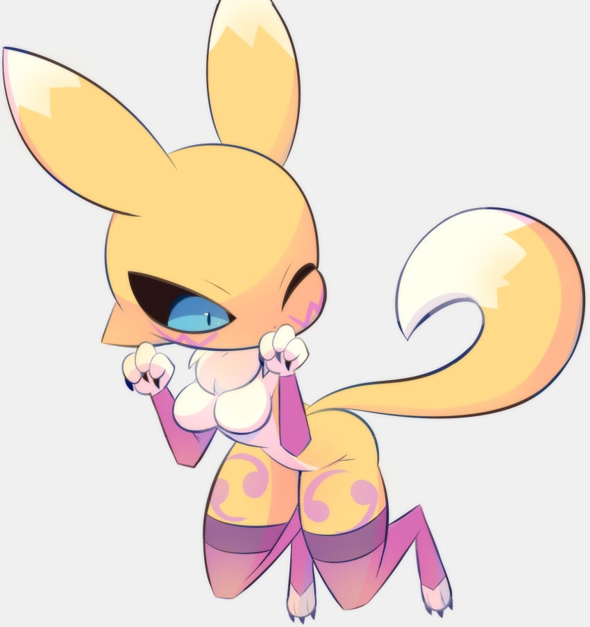 1girls art bandai_namco digimon female furry furry_art nsfw nude oopsynsfw renamon solo