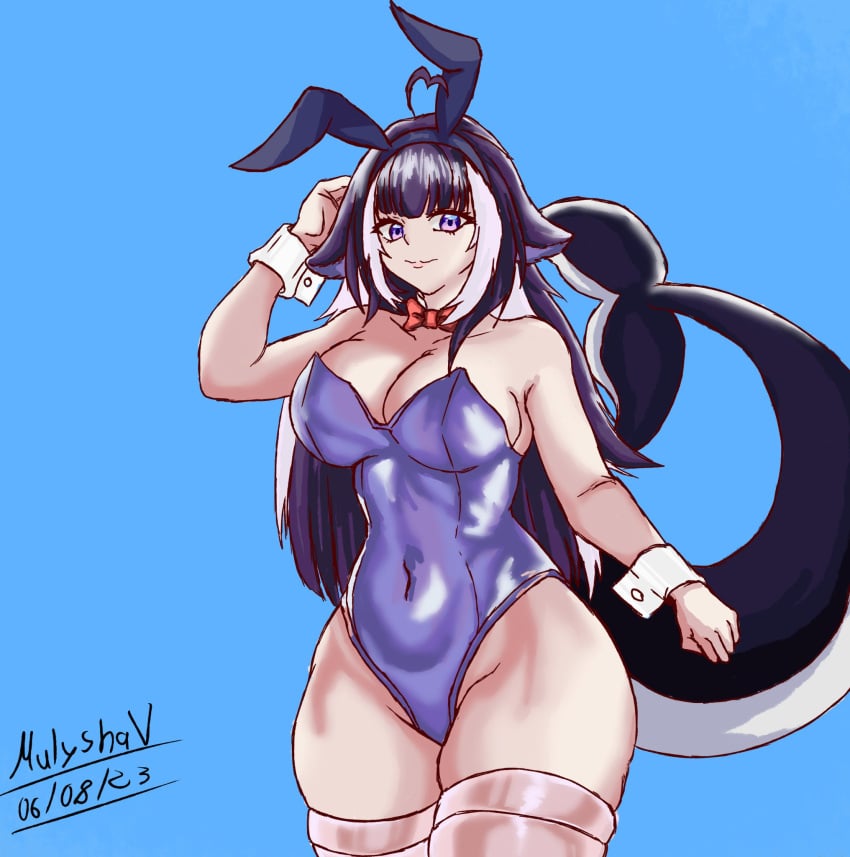 big_ass big_breasts big_butt big_thighs big_titties bikini blue_eyes breasts bunny_ears bunny_girl bunny_girl_suit bunnysuit curvaceous curvaceous_female curvaceous_figure curvy curvy_figure curvy_hips female female_focus female_only indie_virtual_youtuber looking_at_viewer mulyshav orca orca_girl orca_tail short_hair shylily virtual_youtuber vtuber white_hair