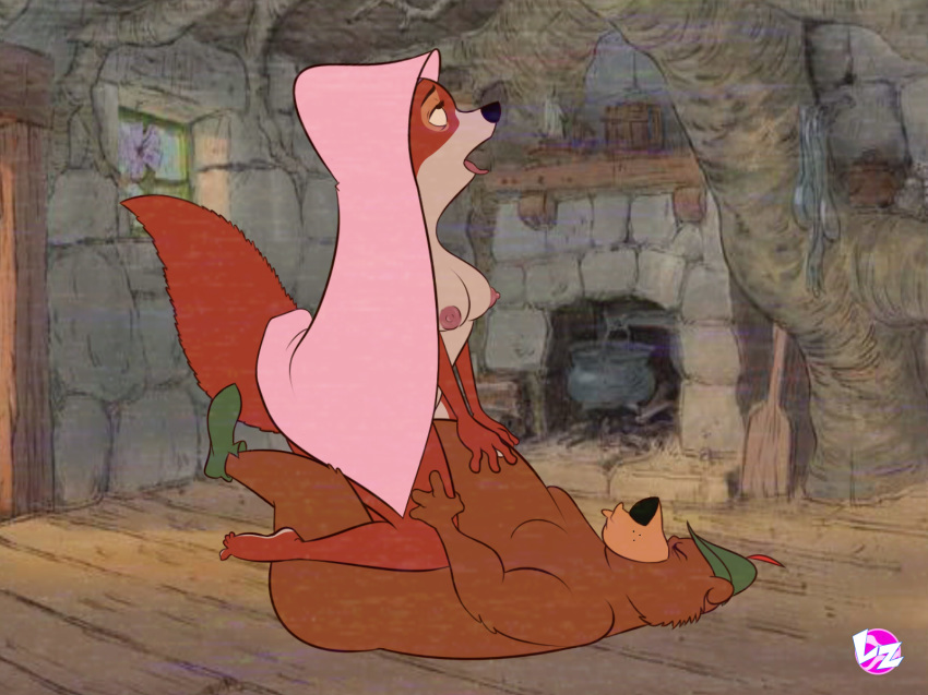 cheating disney interspecies lazerzoid little_john maid_marian netorare nipples robin_hood_(disney) sex