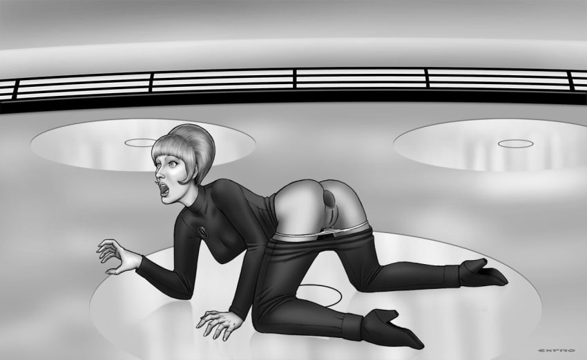 ass doggy_style eva_pflug extro female gaping gaping_anus hurt painful pants_down raumpatrouille_orion sex tamara_jagellovsk
