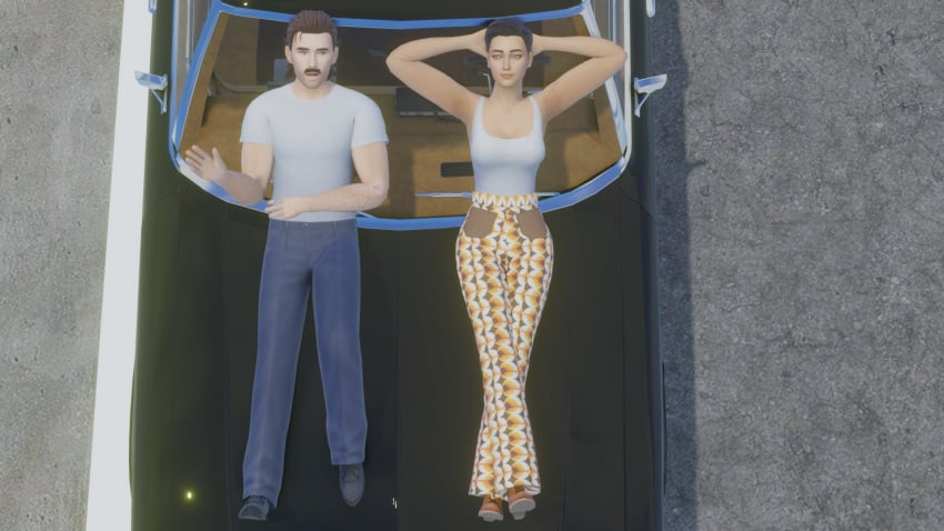 3d 3d_(artwork) armpit_stubble armpits arms_up athletic_female blender blender_(artwork) blender_(software) blender_cycles lmgmm06 moustache muscular muscular_female richard_blake_(lmgmm06) shannon_lentz_(lmgmm06) short_hair stubble tomboy