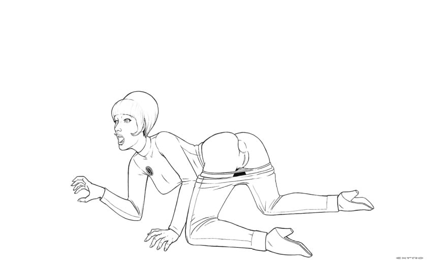 ass doggy_style eva_pflug extro female gaping gaping_anus hurt painful pants_down raumpatrouille_orion sex tamara_jagellovsk