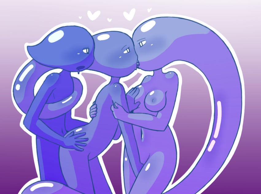 1boy 2girls anthro aqua_(nekuzx) blush breasts brother brother_and_sister daughter elemental female fisa_(nekuzx) french_kissing hidro_(nekuzx) incest kissing male mother mother_and_daughter nekuzx nipples original original_character original_characters parent sibling sister straight water yuri