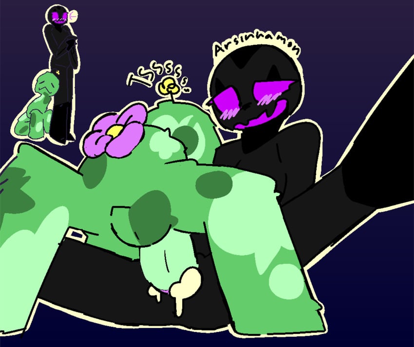 absurd_res ahe_gao antennae_(anatomy) anthro arsinnamon bent_legs bestiality_impregnation black_body blush blush_lines bodily_fluids bomb bomber bomber_antenna breasts camo camo_print closed_eyes creeper_(minecraft) cum cum_drip cum_dripping_from_pussy cum_from_pussy cum_in_pussy cum_inside dangerous dangerous_sex dripping duo ejaculation elemental_creature empty_eyes enderman explosives eyelashes fangs featureless_breasts female feral flora_fauna flower flower_accessory from_front_position fur genital_fluids genitals glorp green_body grey_body hair hi_res humanoid imminent_death imminent_orgasm implied_orgasm impregnation larger_female larger_penetrated leaf leaves_on_body legs_in_air legs_up looking_pleasured lying male male/female mating_press microsoft minecraft minecraft_mob missionary_position mojang multicolored_body multicolored_fur multicolored_hair nude nude_anthro nude_female nude_male on_back onomatopoeia outline penetration penis petals plant purple_eyes pussy rear_view rubbing rubbing_cheek rule_63 sex shallow_penetration simple_background simple_coloring simple_eyes size_difference skin_pattern skinny_female small_dom_big_sub smaller_male smile sound_effects spread_legs spreading teeth text toony treant tree xbox_game_studios zoophilia