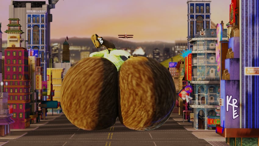 1boy 2026 3d ass big_ass butt_crush character_request foodfight! gay kuiperkyper male male_only outdoors solo weasel yaoi